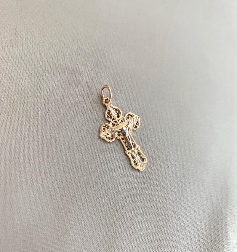 Rose gold cross