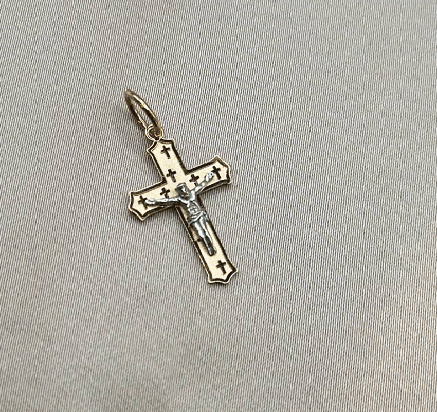 Rose gold cross pendant