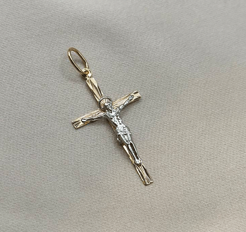 Rose gold cross pendant