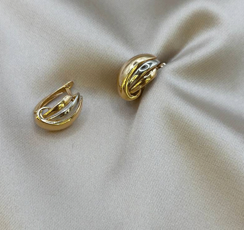 Rose gold earrings