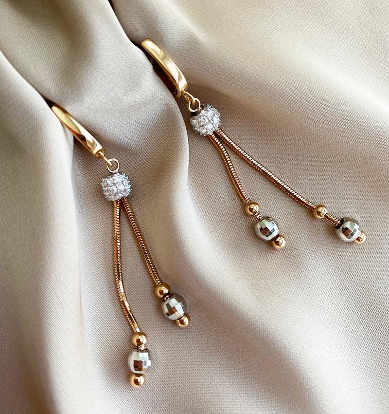 Серьги из розового золота