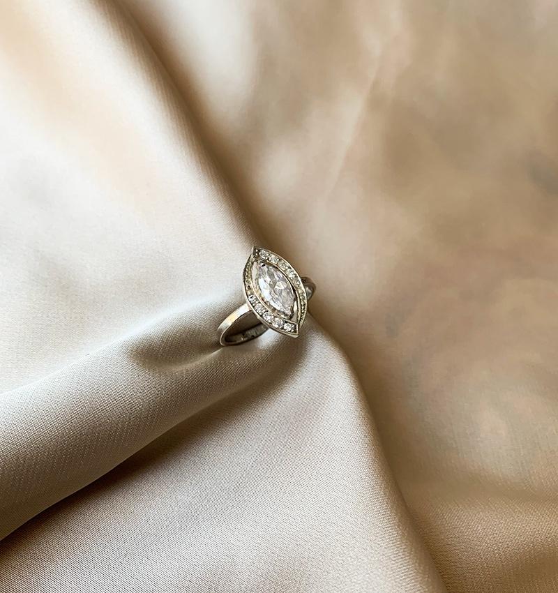 Inel din argint cu zirconiu și perle