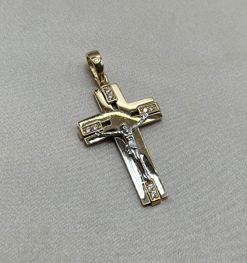 Rose gold cross pendant