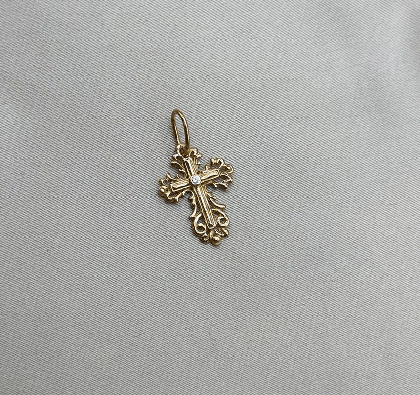 Rose gold cross