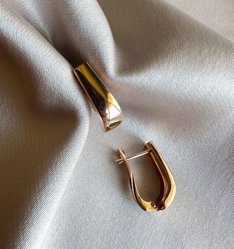 Серьги из розового золота