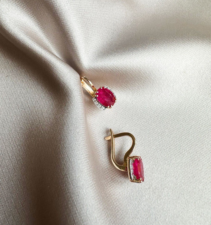 Серьги из розового золота