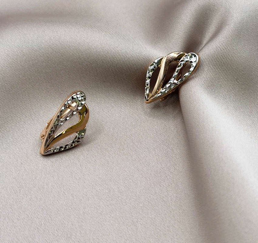 Серьги из розового золота