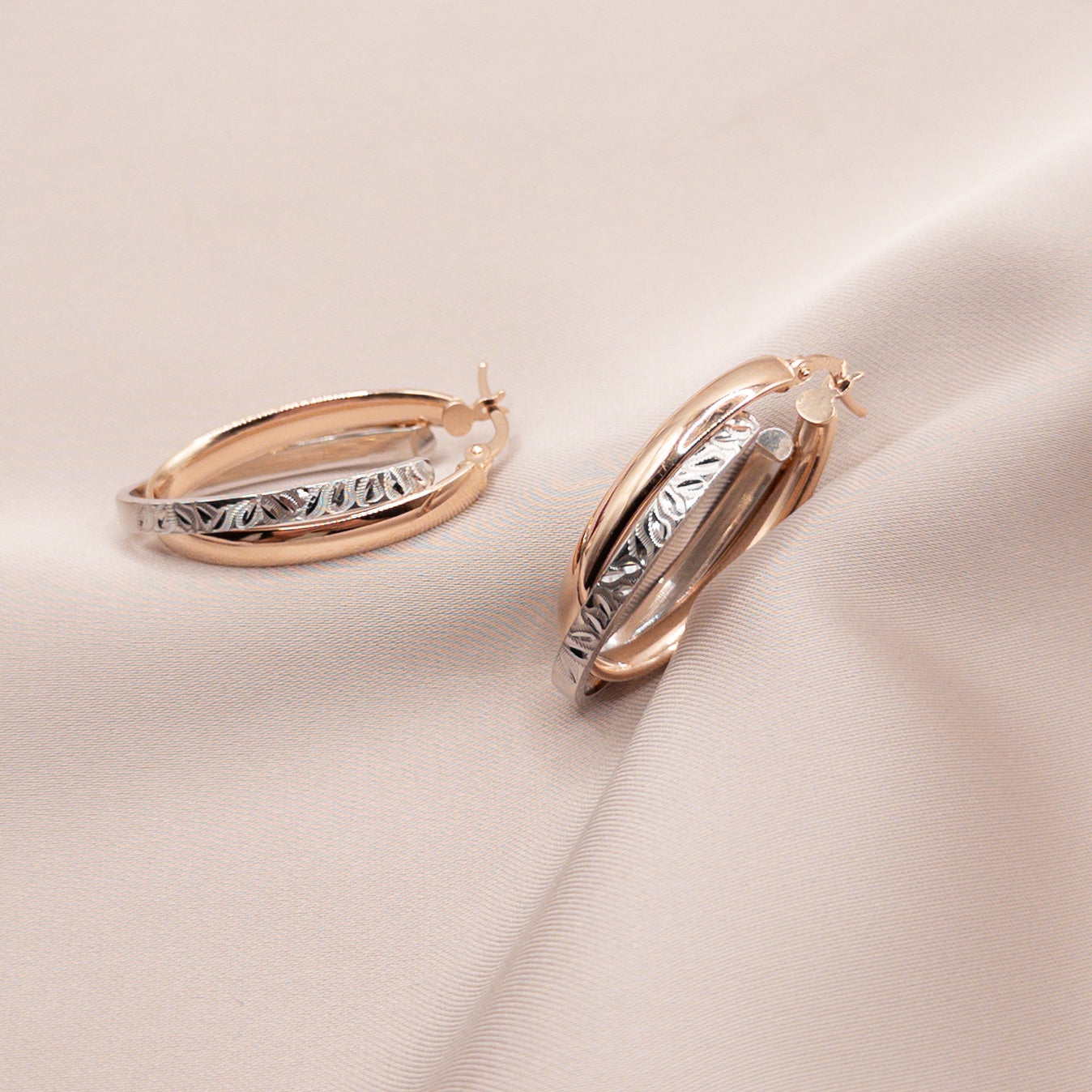 Rose gold earrings