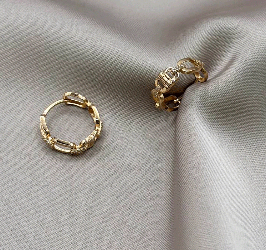 Серьги из розового золота