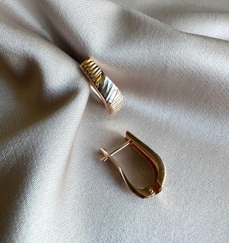 Серьги из розового золота