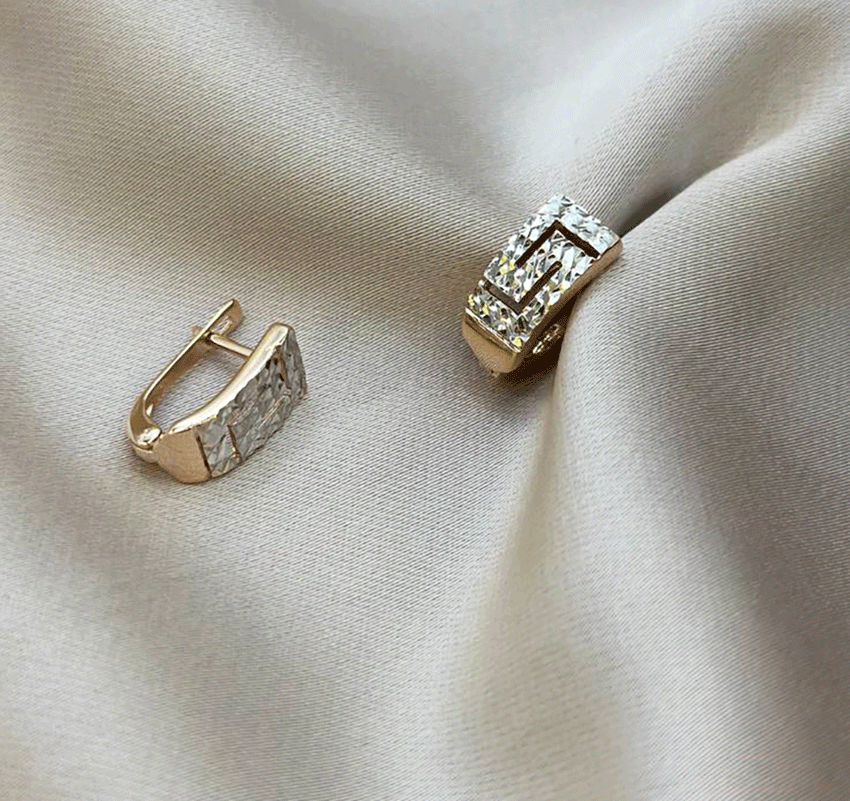 Rose gold earrings