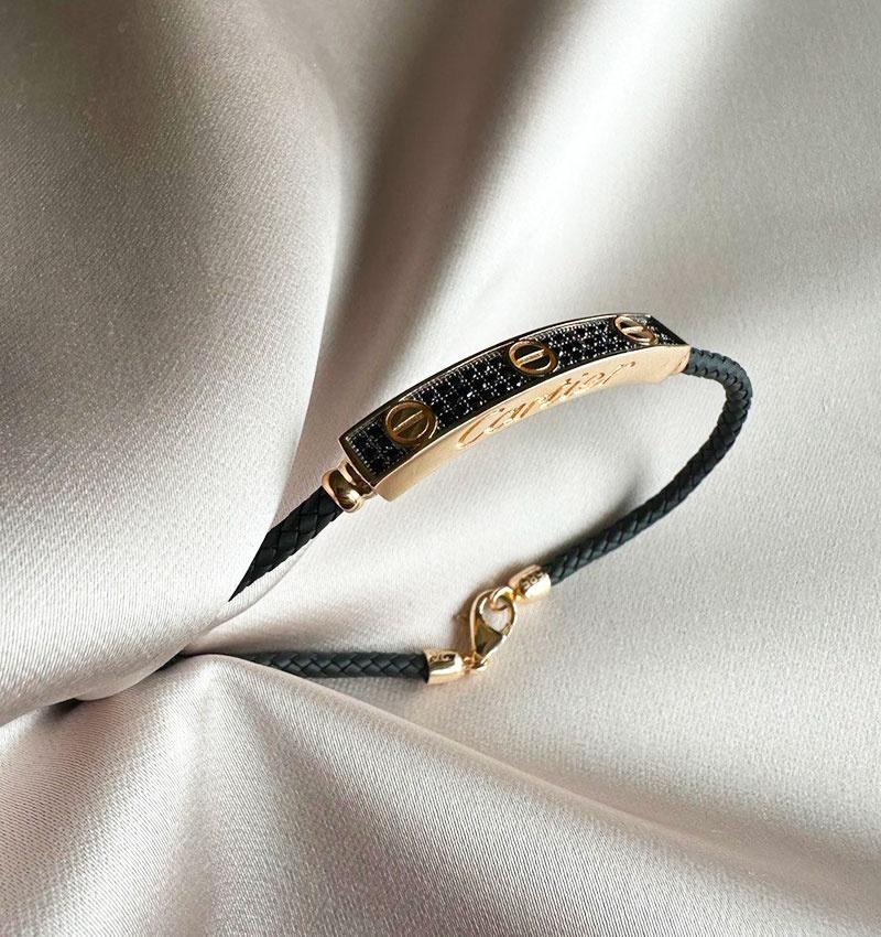 Rose gold bracelet with zircon