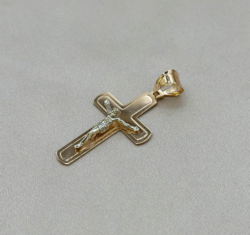 Rose gold cross