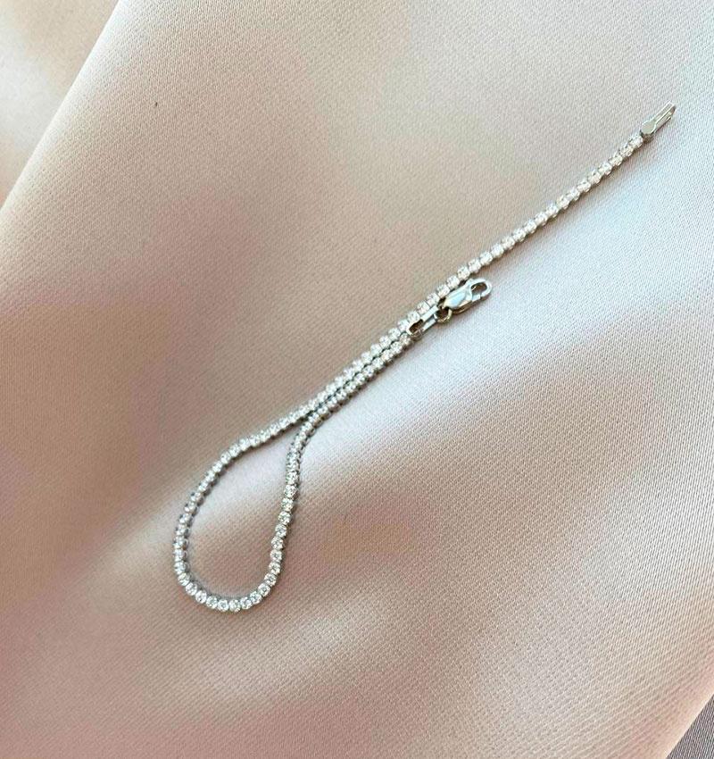 Brățară din aur roz cu zirconiu