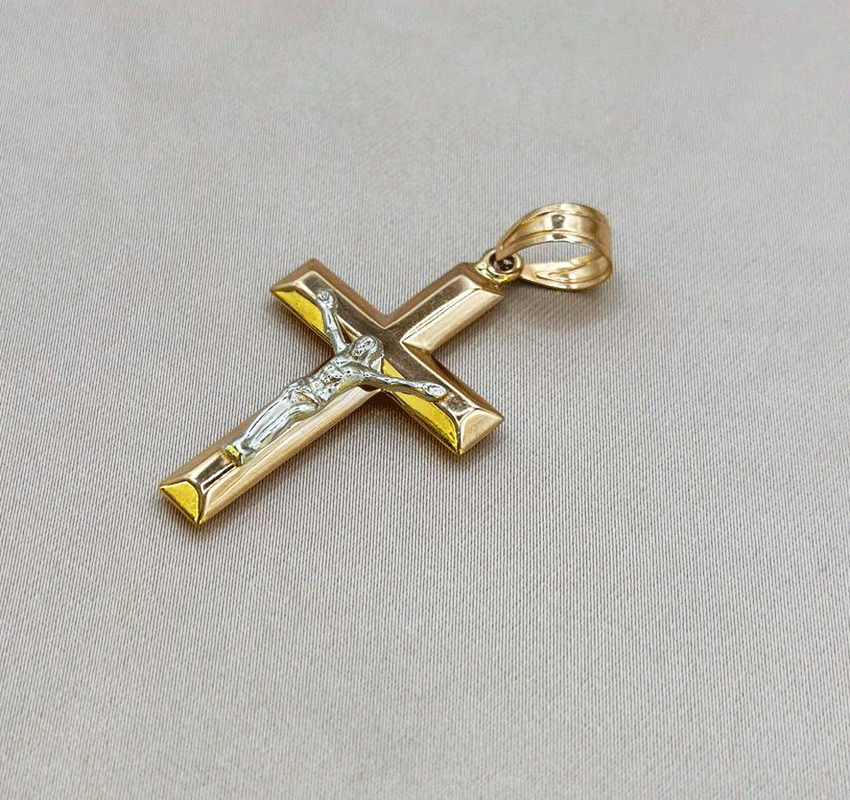 Rose gold cross