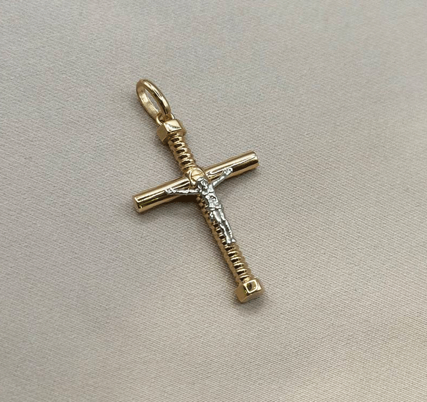 Cruciuliță din aur roz