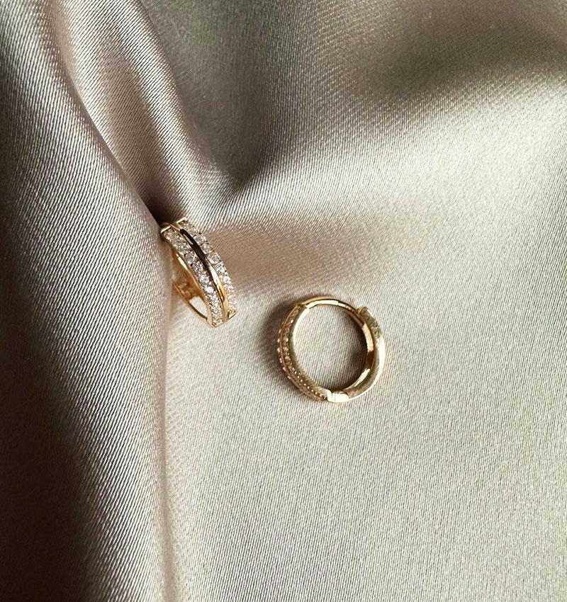 Серьги из розового золота