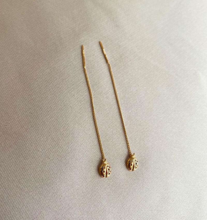 Серьги из розового золота