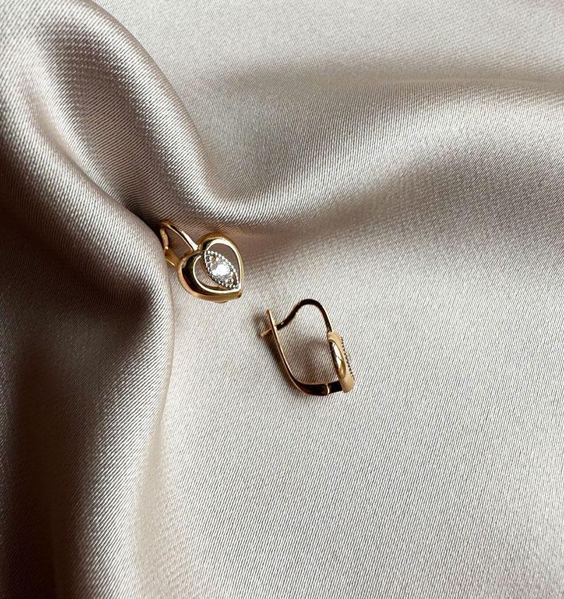 Серьги из розового золота