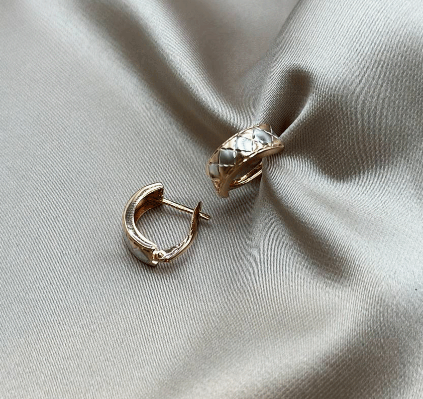 Rose gold earrings