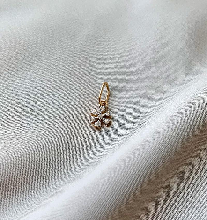 Pandantiv din aur roz cu zirconiu