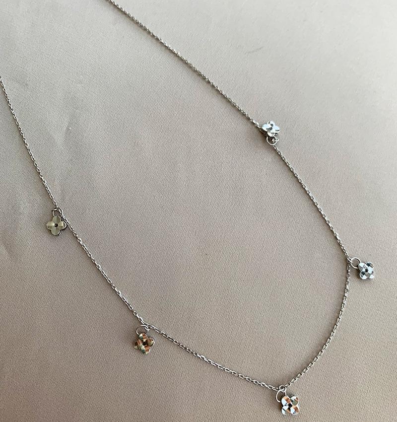 White gold necklace