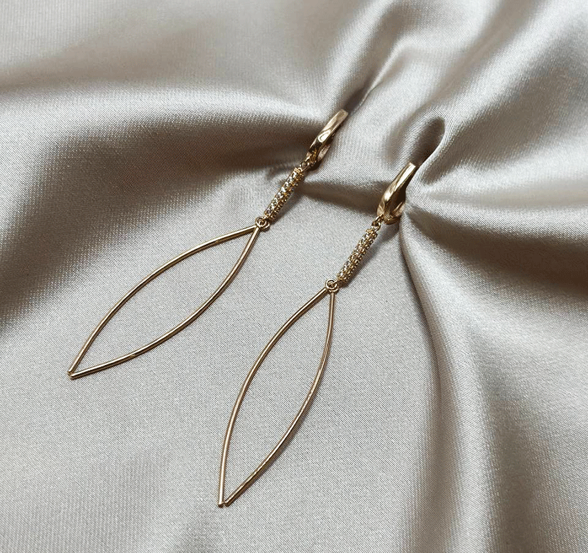 Серьги из розового золота