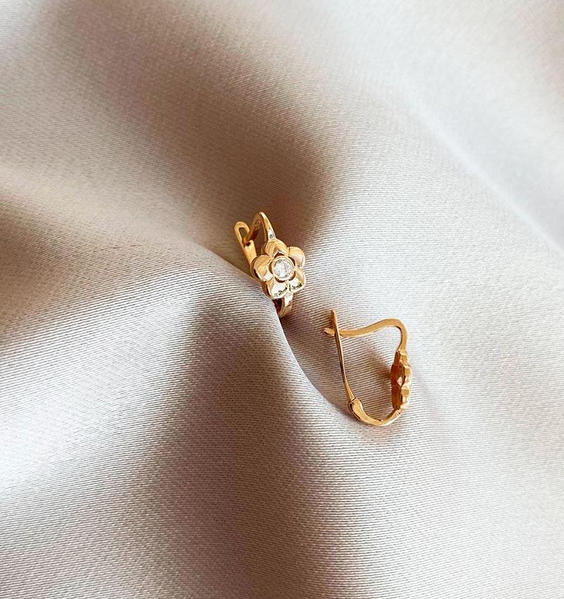 Серьги из розового золота