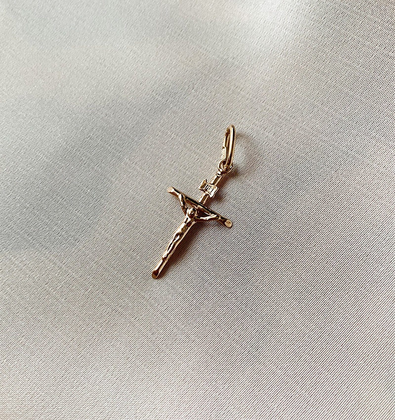 Rose gold cross