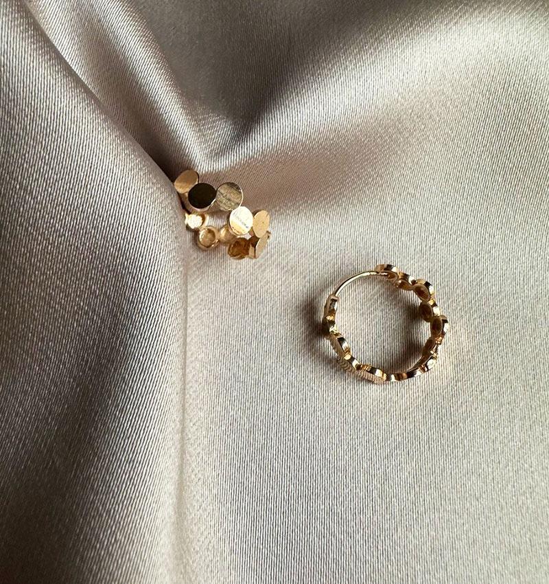 Rose gold earrings