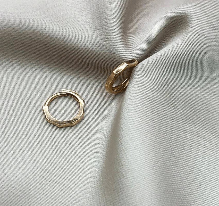 Cercei din aur roz cu zircon