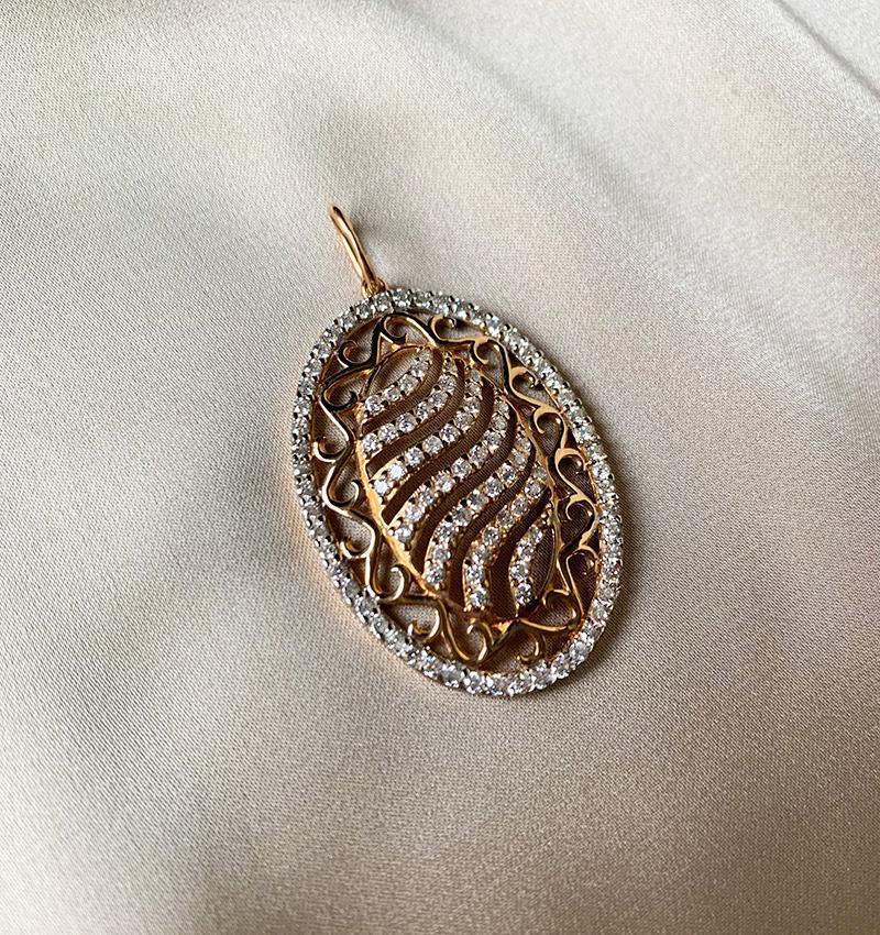 Подвеска из розового золота