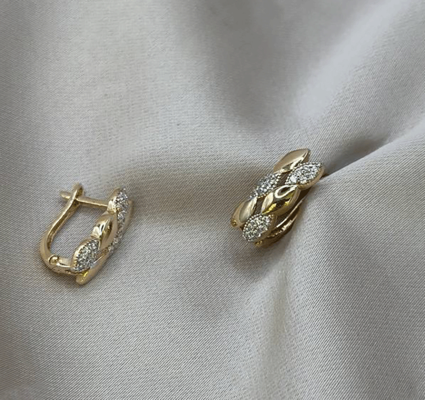 Серьги из розового золота