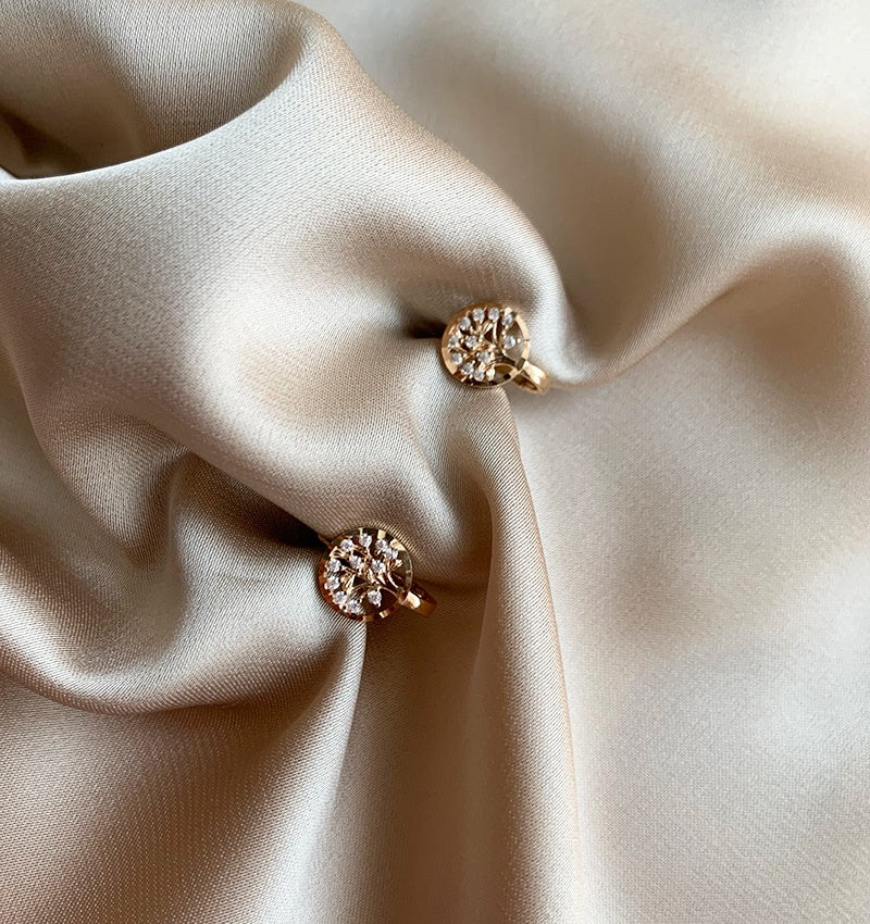 Rose gold earrings