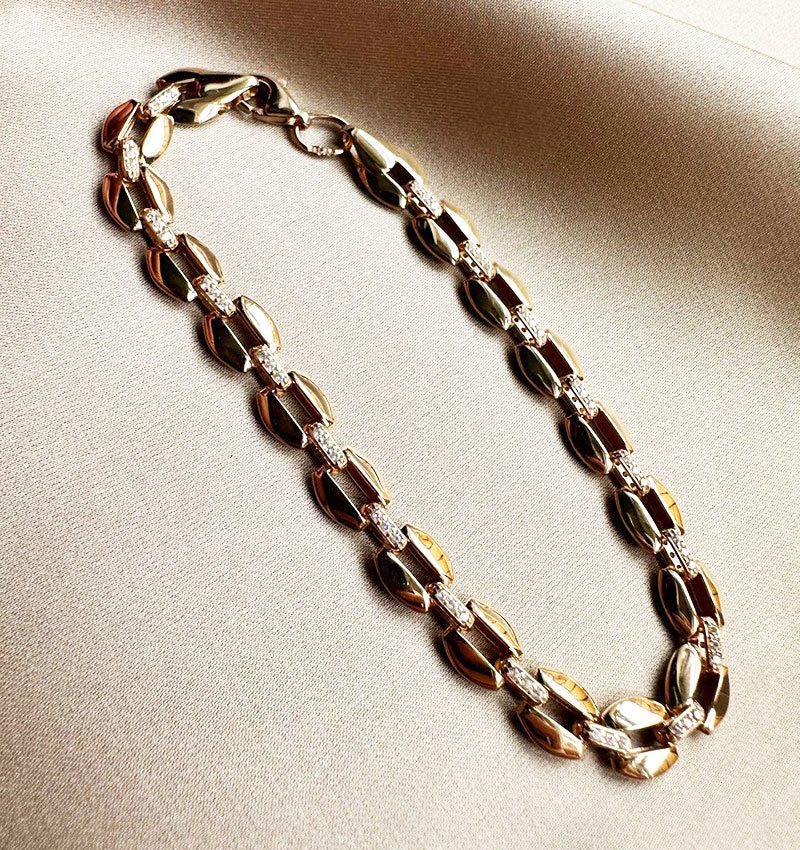 Brățară din aur roz cu zirconiu