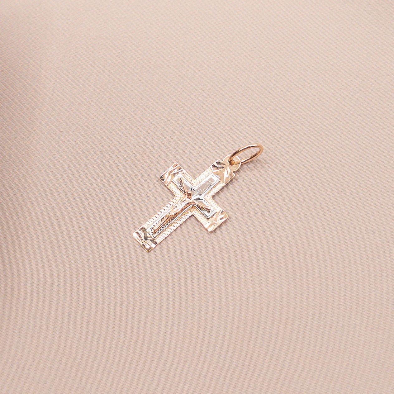 Rose gold cross pendant