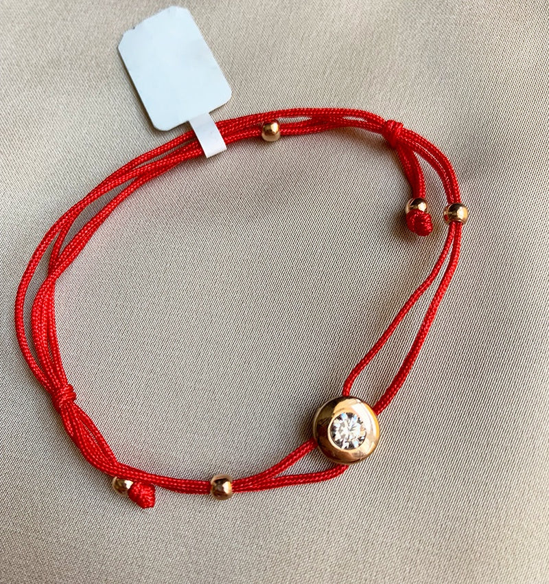 Rose gold bracelet with zircon