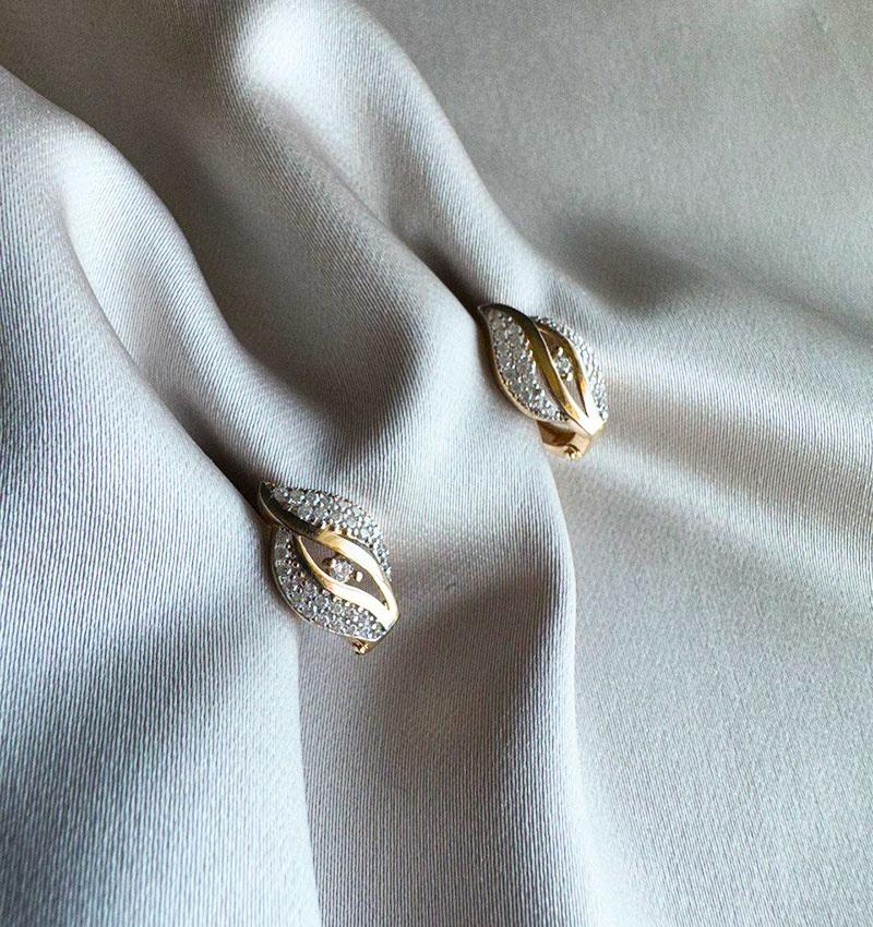 Серьги из розового золота