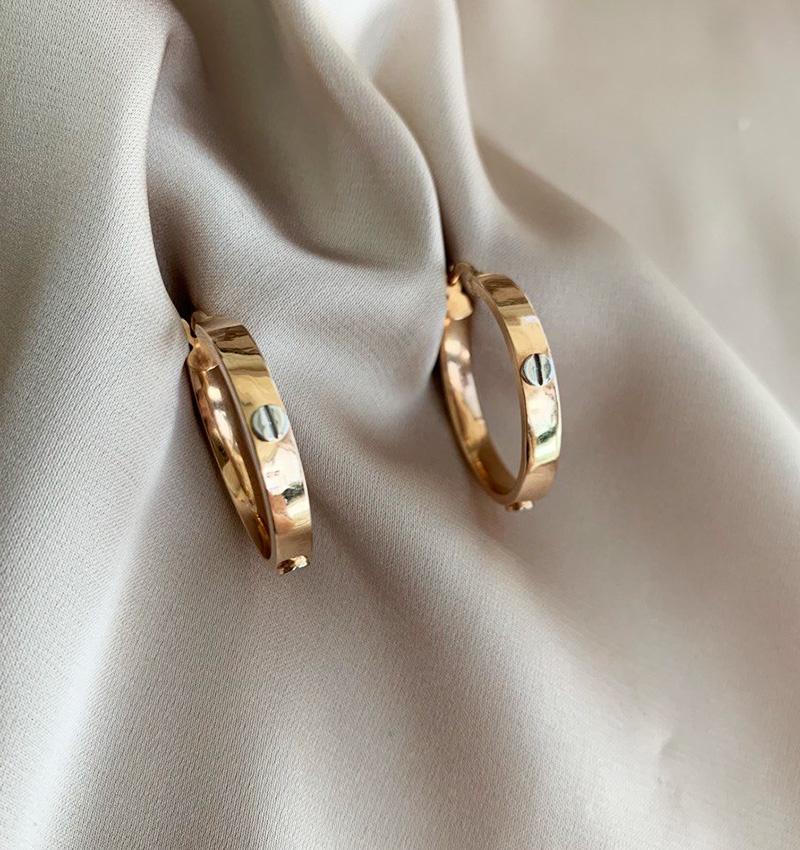 Rose gold earrings
