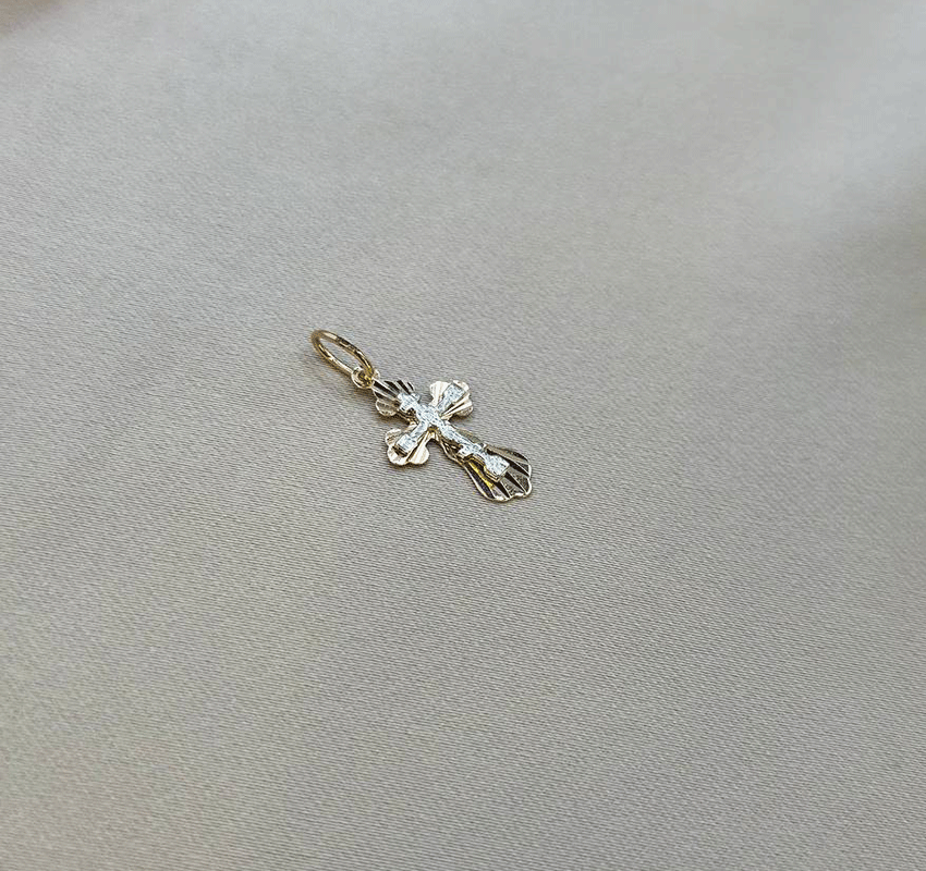 Rose gold cross pendant