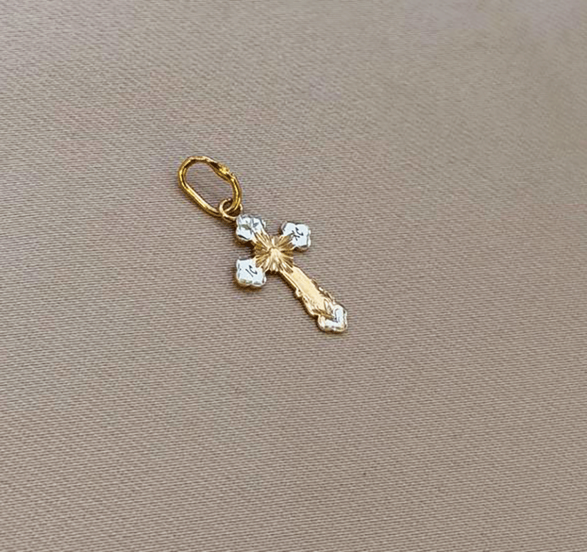 Rose gold cross