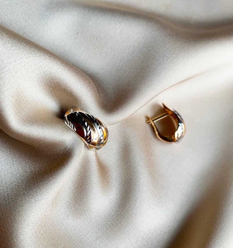 Rose gold earrings
