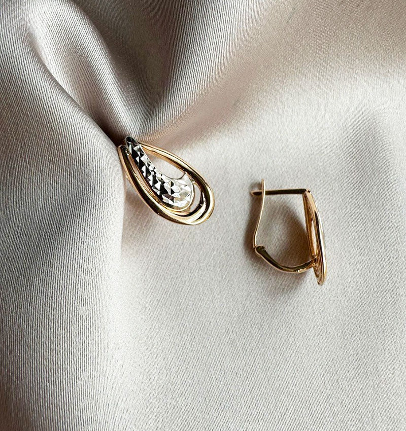 Серьги из розового золота