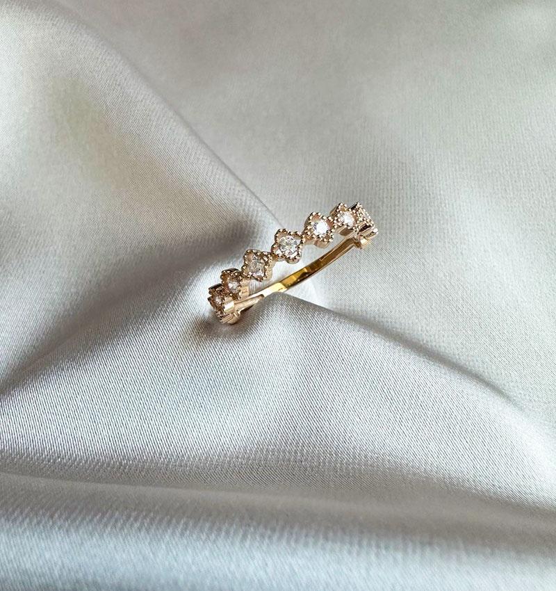 Помолвочное кольцо из розового золота