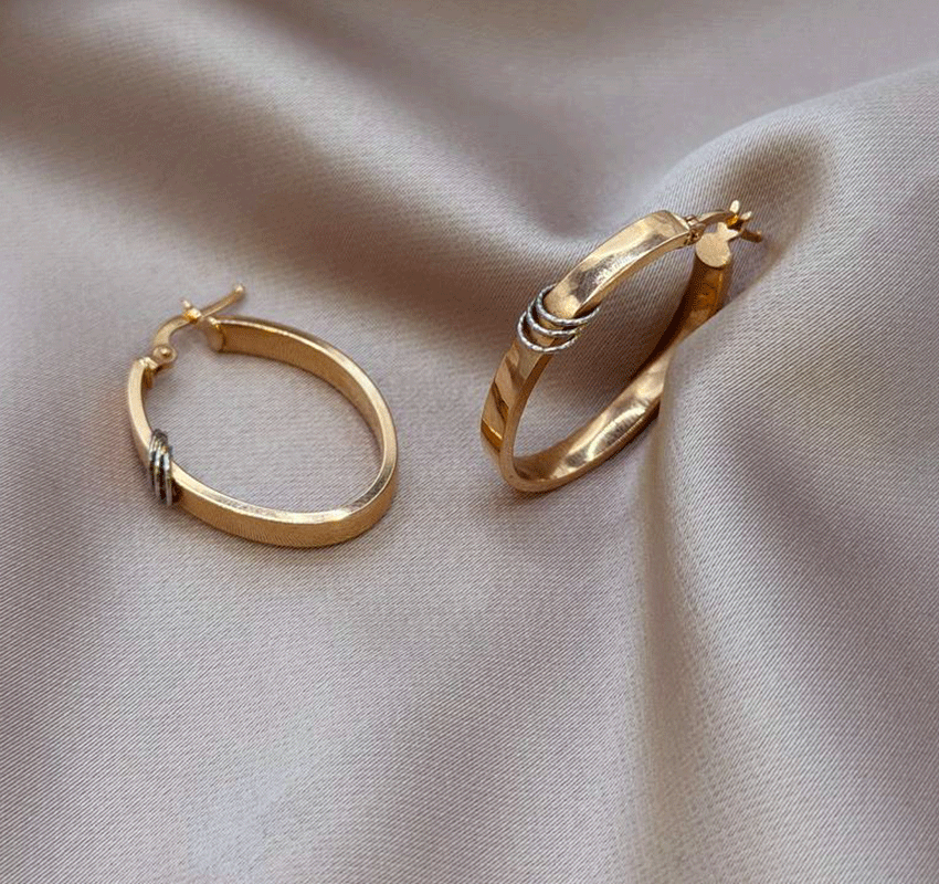 Серьги из розового золота