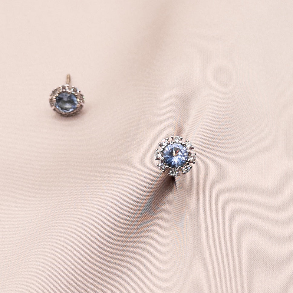 Серьги из серебра с цирконом