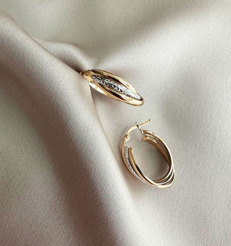 Rose gold earrings