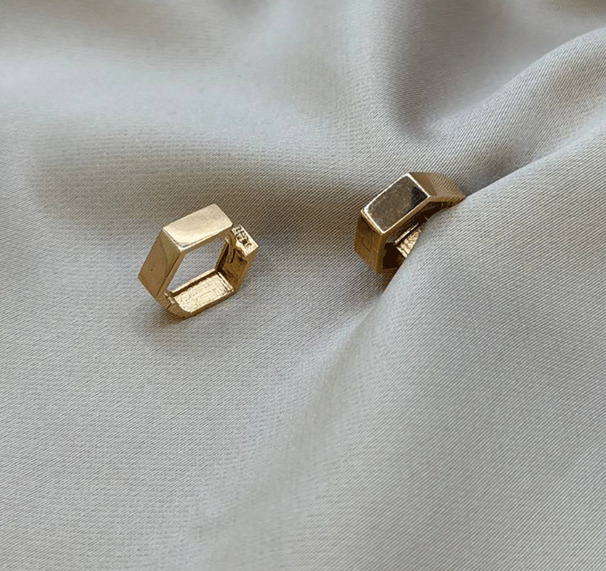 Серьги из розового золота