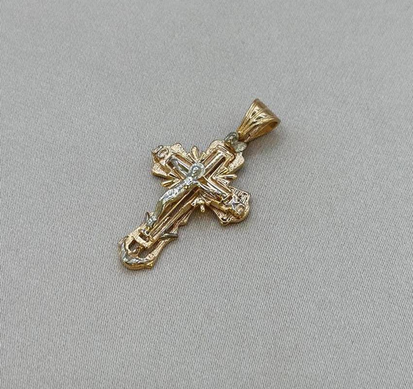 Rose gold cross pendant