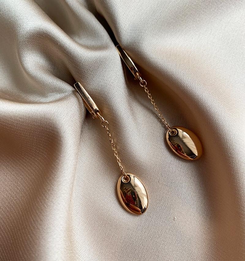 Серьги из розового золота